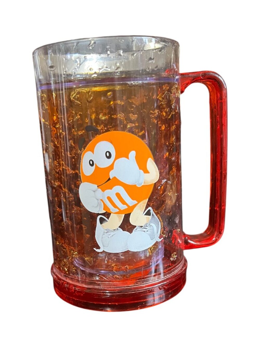 M&M Classic Pose Freez Mug Orange/BLUE /GREEN OR RED Plastic Drinkware - Green